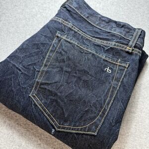 Rag & Bone Men Size 36 (34x27) Jeans Slim Straight Jeans Button Fly Long Bottoms